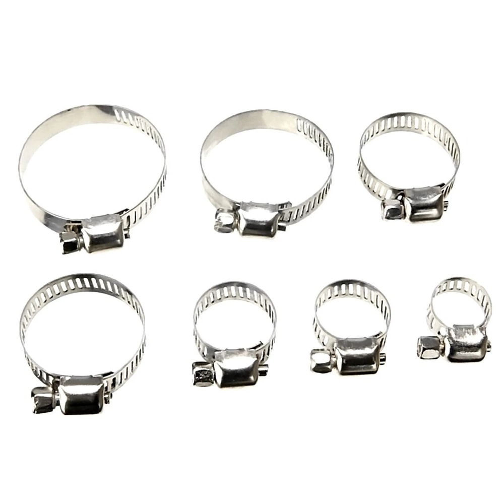 Stainless Steel Hose Clamp Assortment Kit With Sizes Adjustable Worm Gear Clamps 4