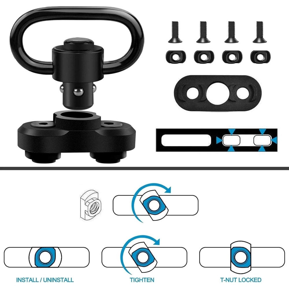 QD Sling Mount Heavy Duty Steel Quick Detach Adapter For Handguards 1