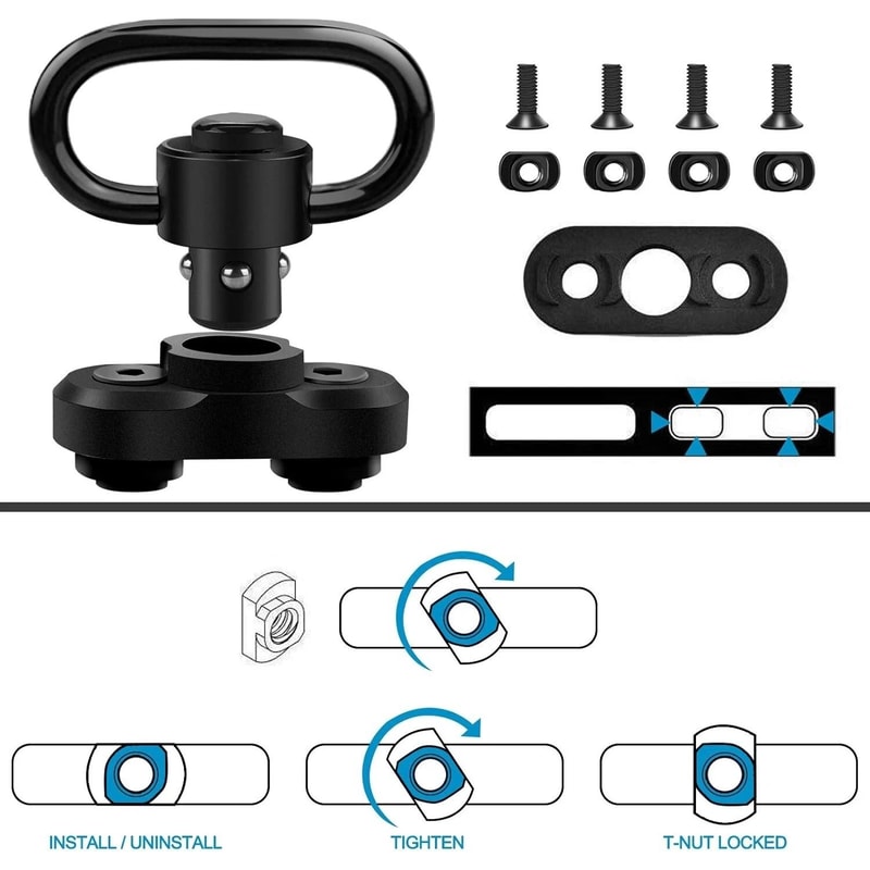 QD Sling Mount Heavy Duty Steel Quick Detach Adapter For Handguards 1