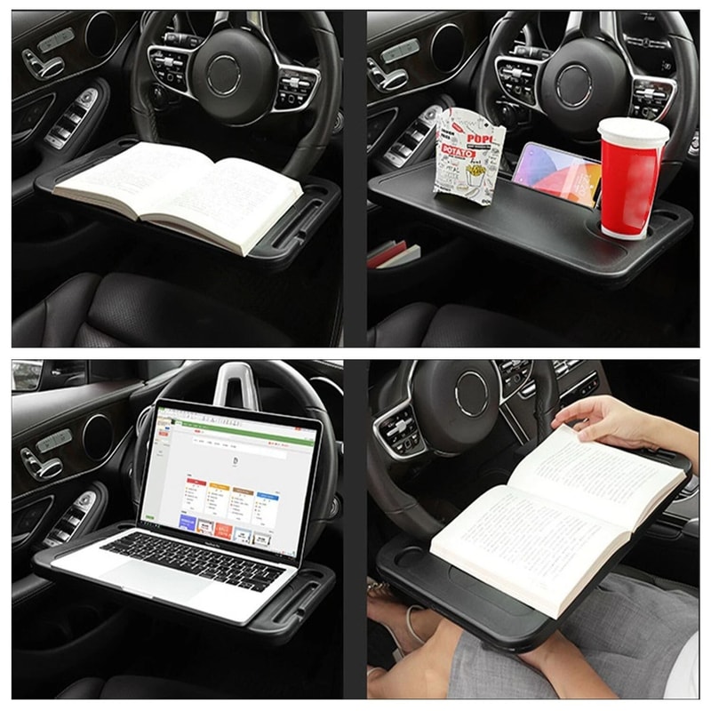 Car Steering Wheel Tray And Car Laptop Desk For Eating Work And Travel 3