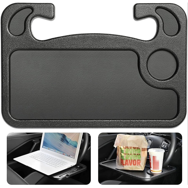 Car Steering Wheel Tray And Car Laptop Desk For Eating Work And Travel 5