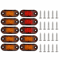 LED Marker Lights Set For Trailer RV Truck Oval Clearance Lights 0