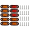LED Marker Lights Set For Trailer RV Truck Oval Clearance Lights 0