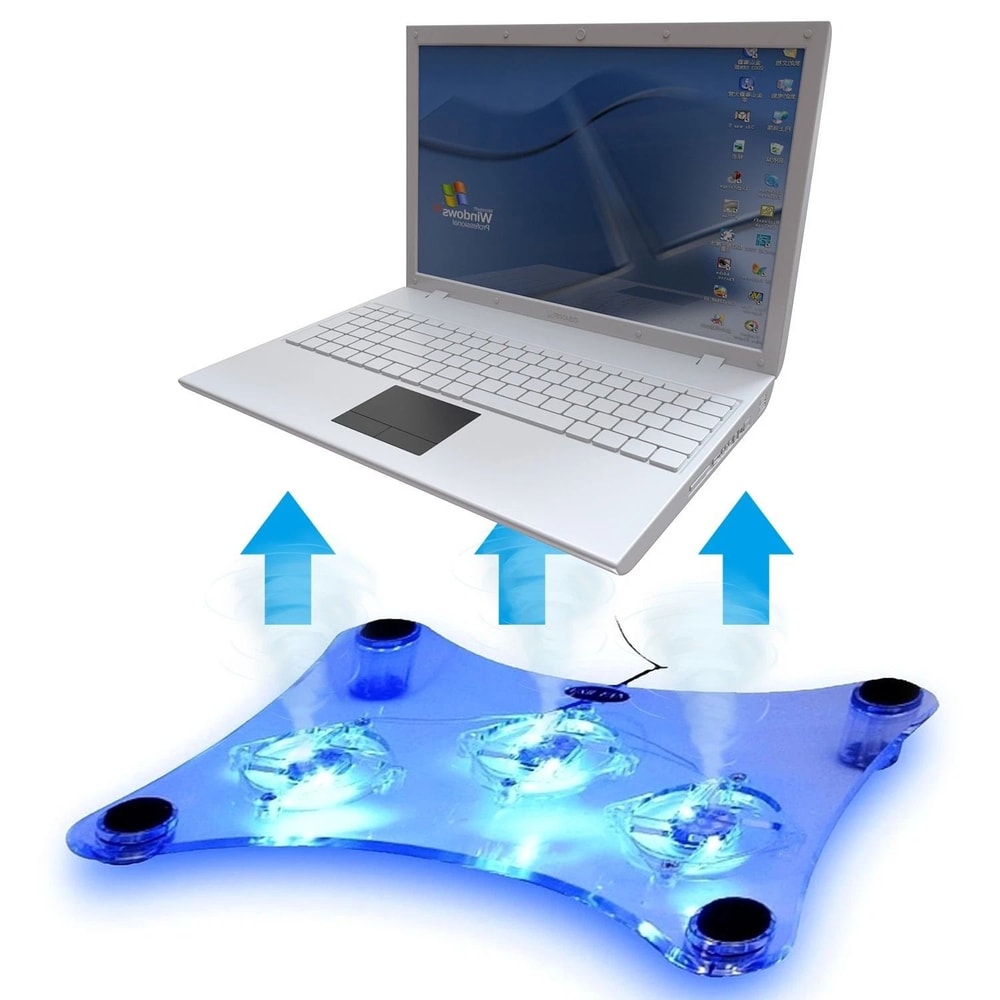 USB Powered Laptop Cooling Pad Stand With LED Light For Notebook 0