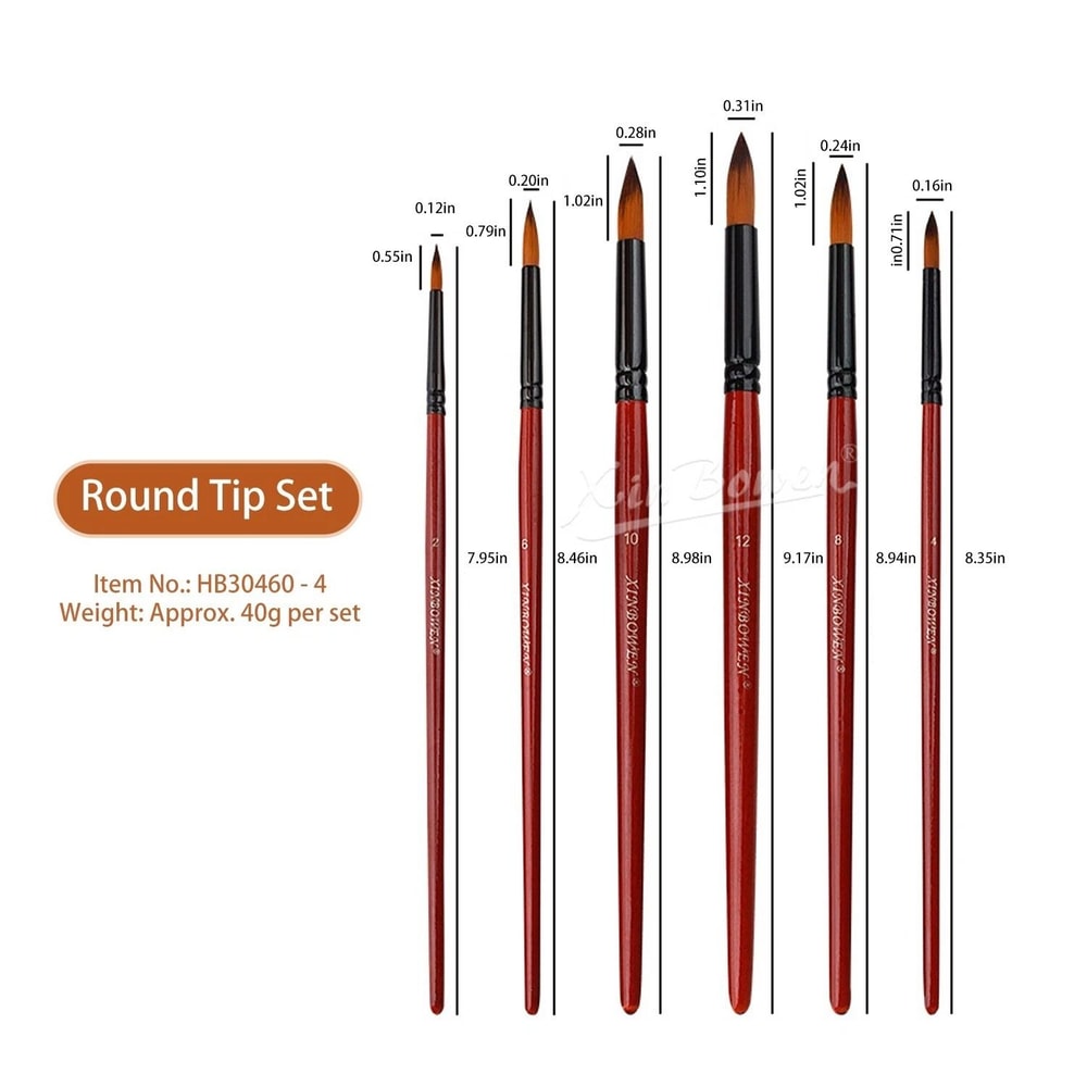 Paint Brush Set For Acrylic Watercolor And Oil Detail Painting 3