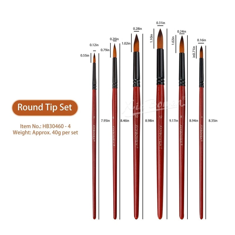 Paint Brush Set For Acrylic Watercolor And Oil Detail Painting 3