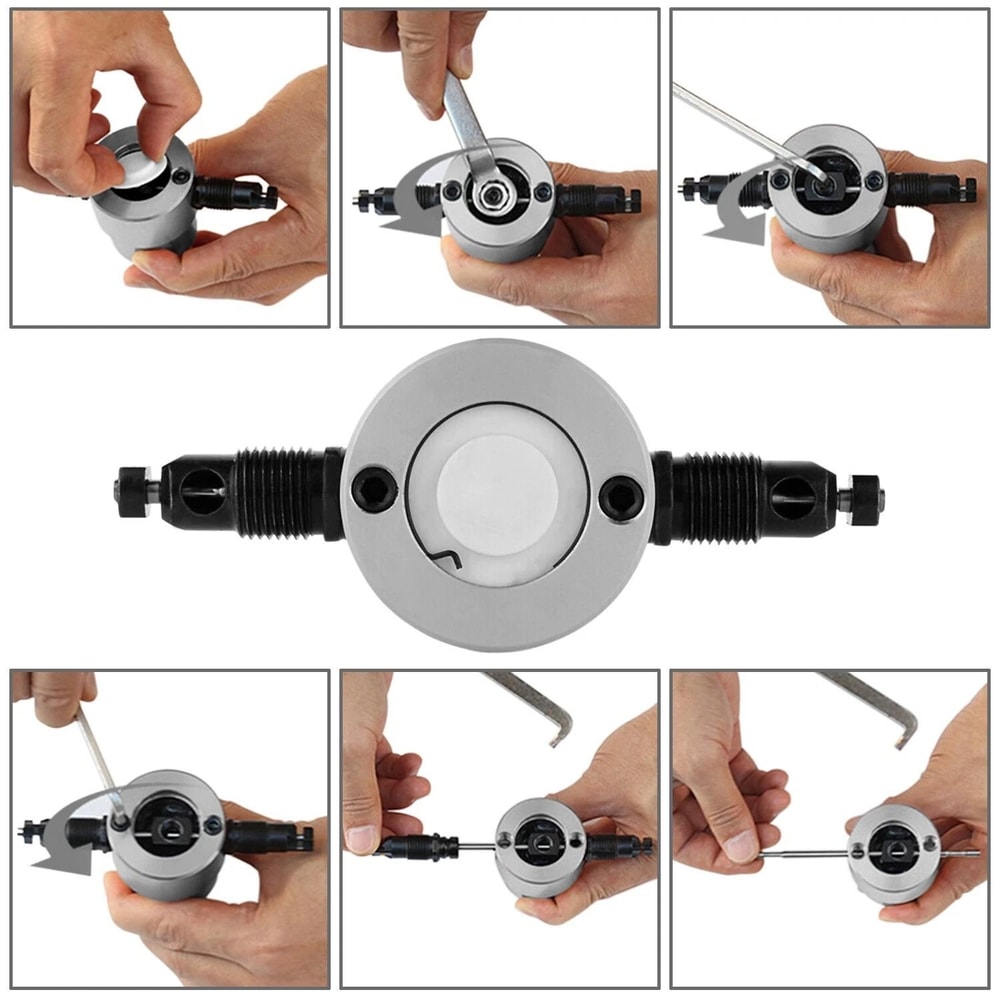Double Head Sheet Metal Nibbler Drill Attachment Metal Cutter 1