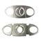 2Piece Pocket Cigar Cutter Set Stainless Steel Double Blade Cigar Scissors 0