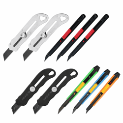 heavy duty box cutter retractable utility knife adjustable rust resistant handle