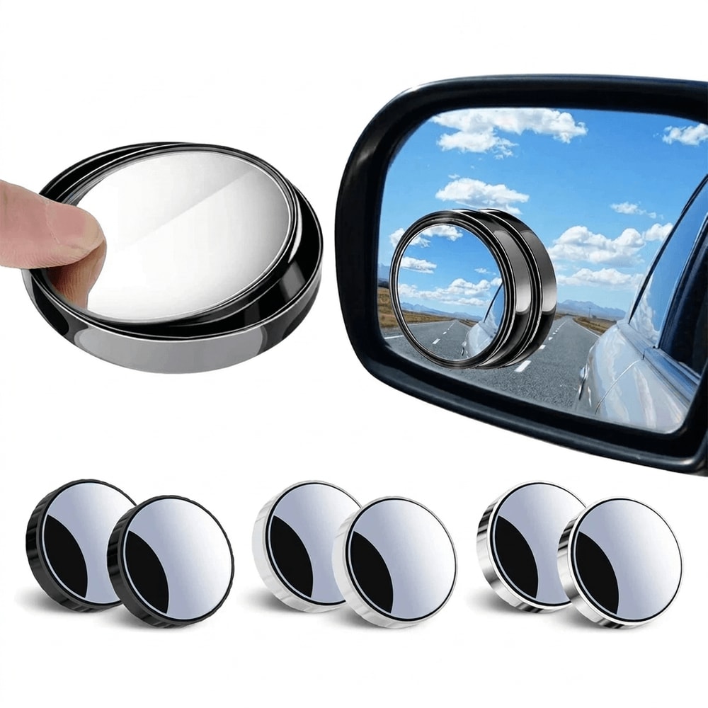 Wide Angle Blind Spot Mirror Set Universal Car Side Mirror Safety Upgrade 0
