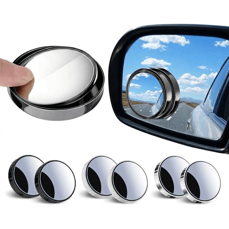 Wide Angle Blind Spot Mirror Set Universal Car Side Mirror Safety Upgrade 0