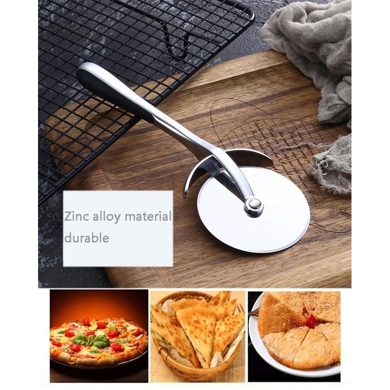 Stainless Steel Pizza Cutter Rocker Precision Slicing Tool For Effortless Pizza Cuts 8