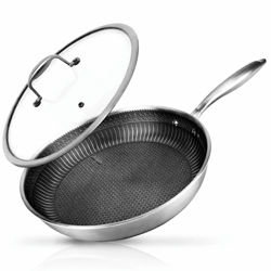 non stick frying pan with lid heat resistant,