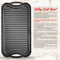 Reversible Cast Iron Griddle Grill Pan Non Stick Flat Surface For Induction Electric Gas Stoves 3