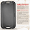 Reversible Cast Iron Griddle Grill Pan Non Stick Flat Surface For Induction Electric Gas Stoves 3