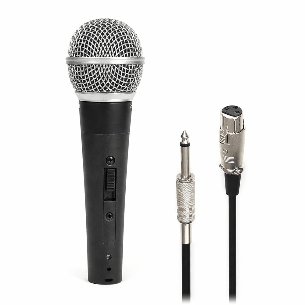 Professional Dynamic Handheld Microphone With Pop Filter And XLR Connectivity 0