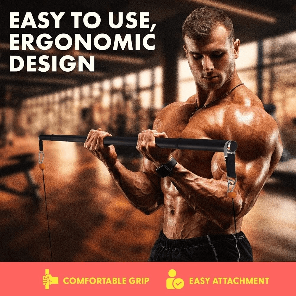 Apollo Board Mini Fitness Board With Resistance Bar Attachment Compact Gym Trainer For Home Workout