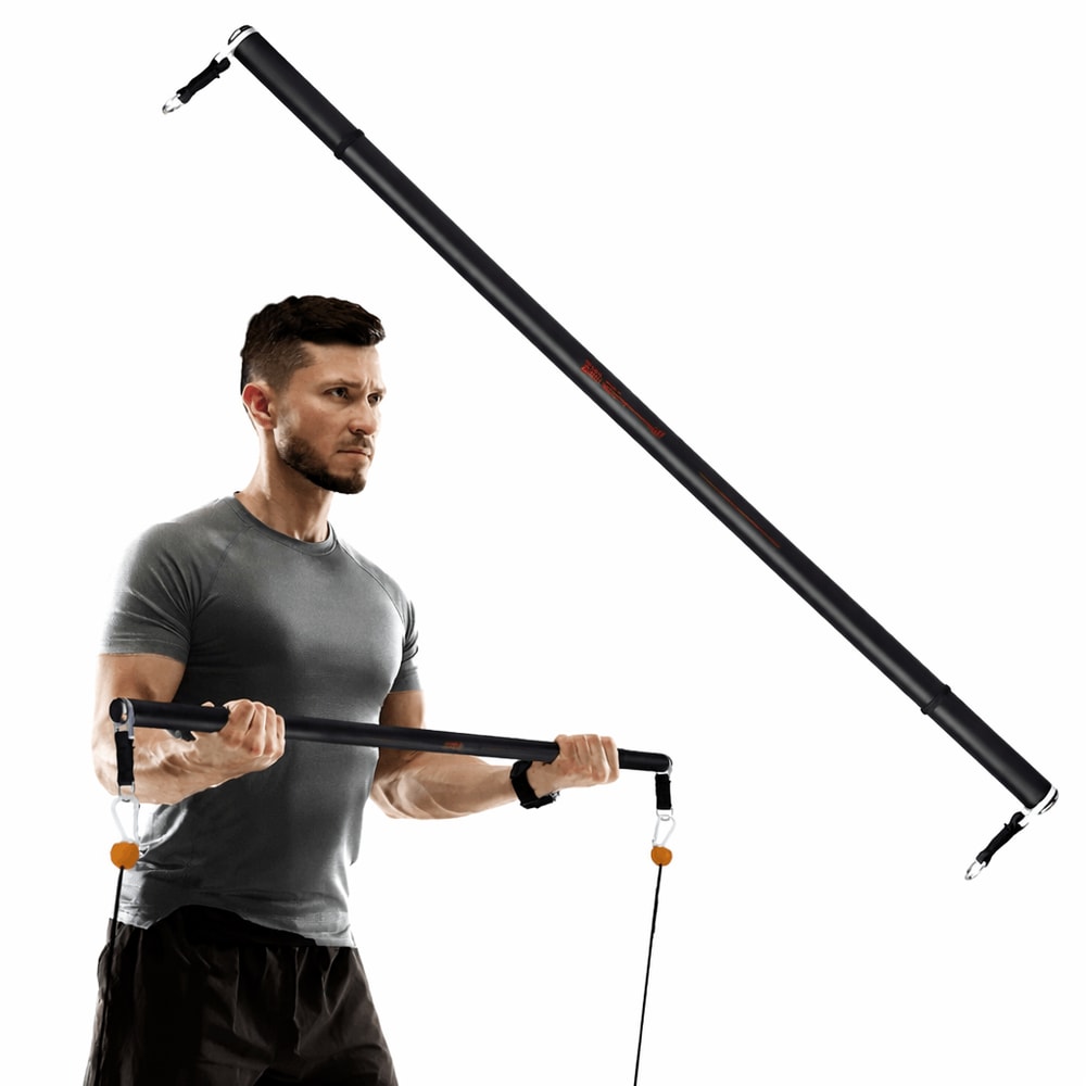 Apollo Board Mini Fitness Board With Resistance Bar Attachment Compact Gym Trainer For Home Workout