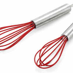 silicone mini whisk nonstick egg beater for sauces batter and baking