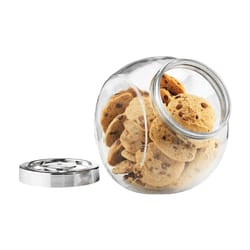 airtight glass jar with metal lid cookie candy pantry canister