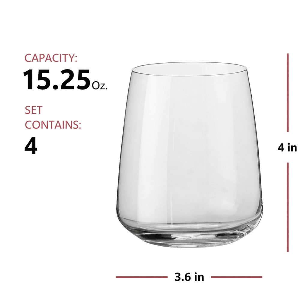 Planeo Stemless Wine Glasses Set Of Italy 1