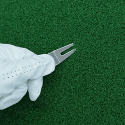 stainless steel golf divot repair tool for green repair and ball markings