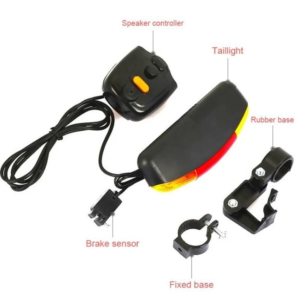 Bicycle Turn Signal Bike Tail Light With Brake Light And Sound Horn 1