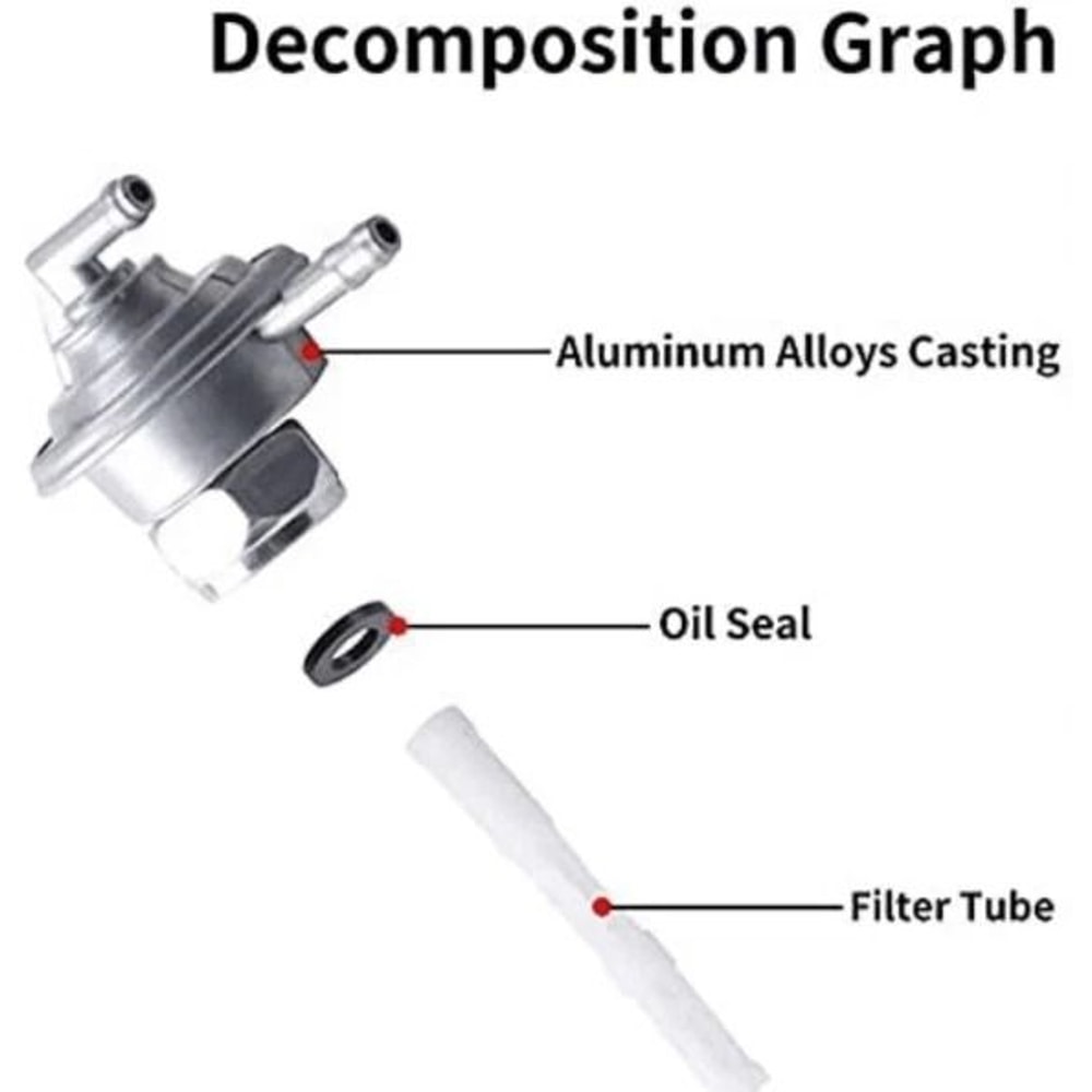 Fuel Valve Kit With Filter And Oil Pipe For Scooter Motorcycle 2