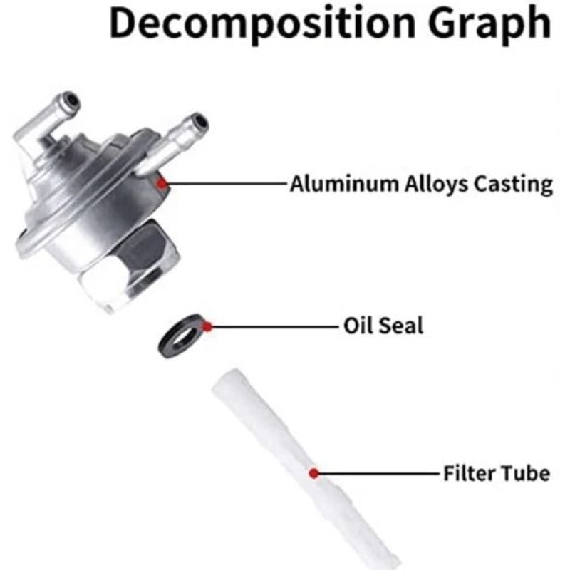 Fuel Valve Kit With Filter And Oil Pipe For Scooter Motorcycle 2