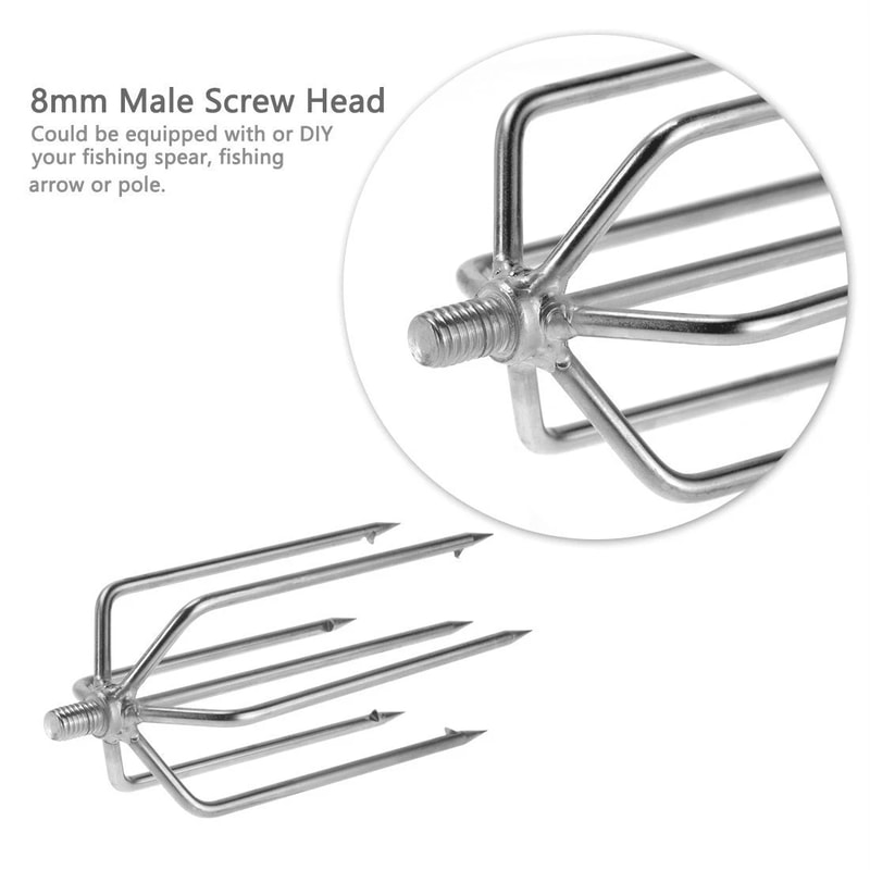 Stainless Steel Fish Spear Head For Frog Gigging And Fishing Gaff Use 2