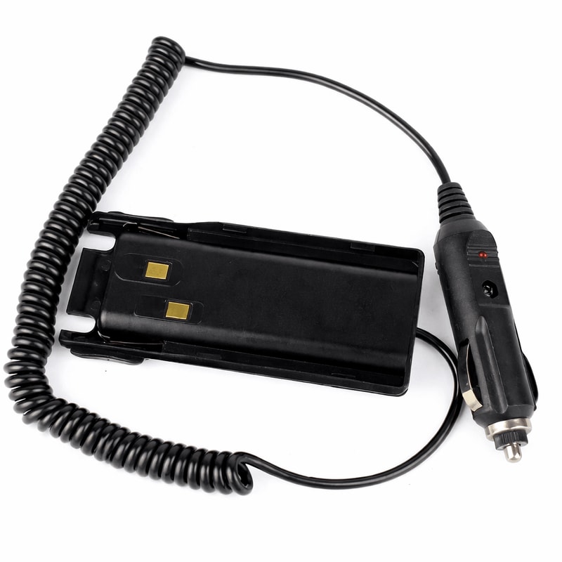 Car Charger Battery Eliminator Adapter For Walkie Talkies 0