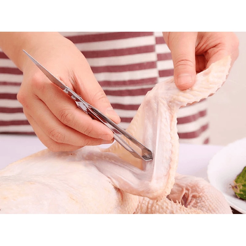 Fish Bone Tweezers And Knife Set Stainless Steel Pin Bone Remover Tool 0