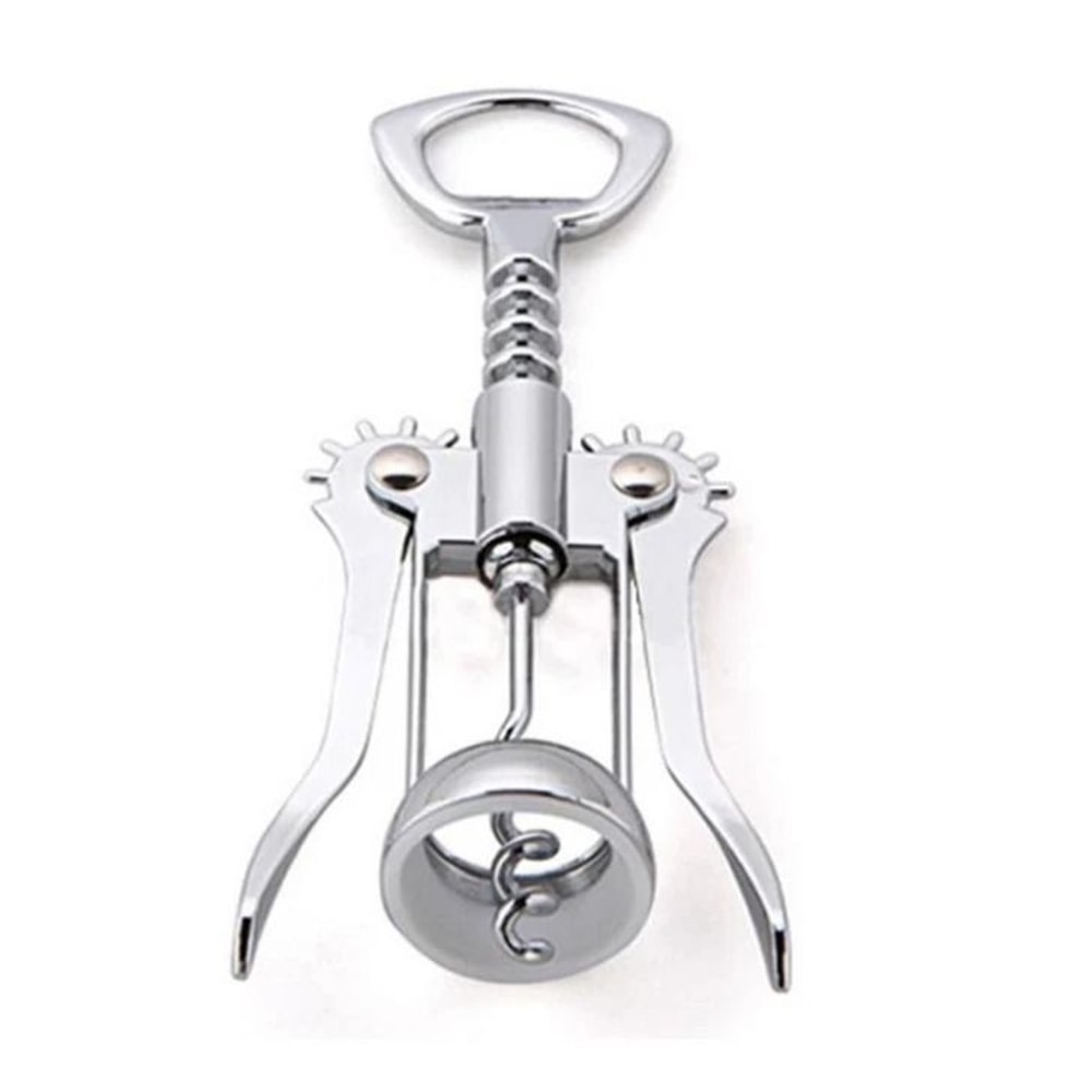 Winged Corkscrew Wine And Beer Bottle Opener Stainless Steel Design 0