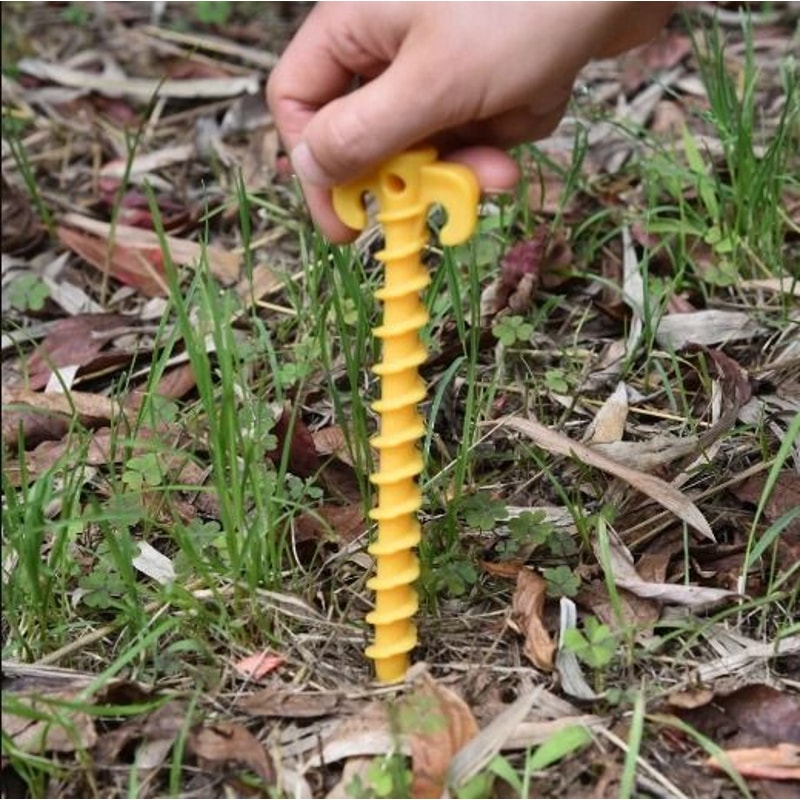 Pack Spiral Tent Stakes Heavy Duty Screw Pegs For Camping Awning 0