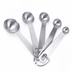stainless steel measuring spoon set round baking and kitchen measuring tools