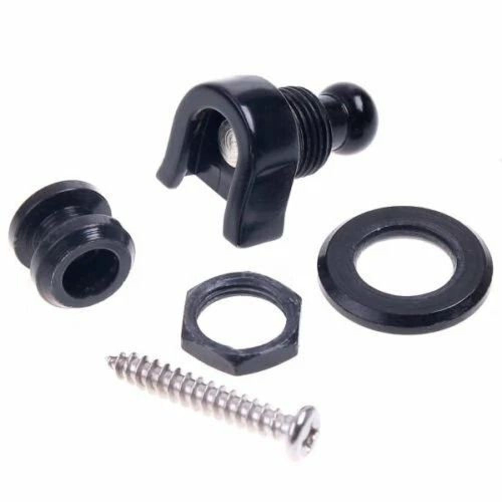 Black Guitar Strap Lock Pins Round Head Strap Buttons For Electric Bass And Acoustic Guitars 1