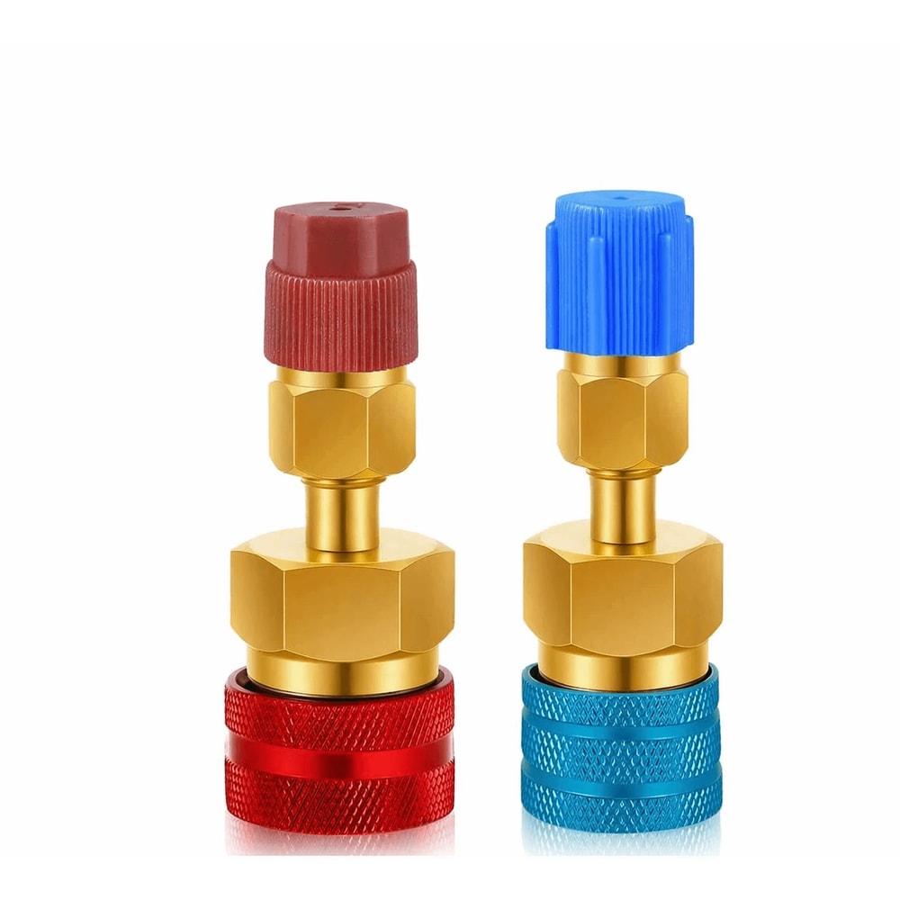 Adapter Kit Quick Couplers For High Low Side Conversion Ideal For Car AC Systems 0