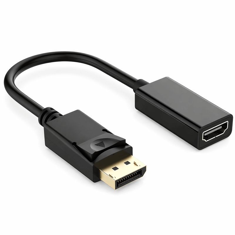 DisplayPort To HDMI Adapter For PC Laptop Desktop High Speed Conversion Cable 0