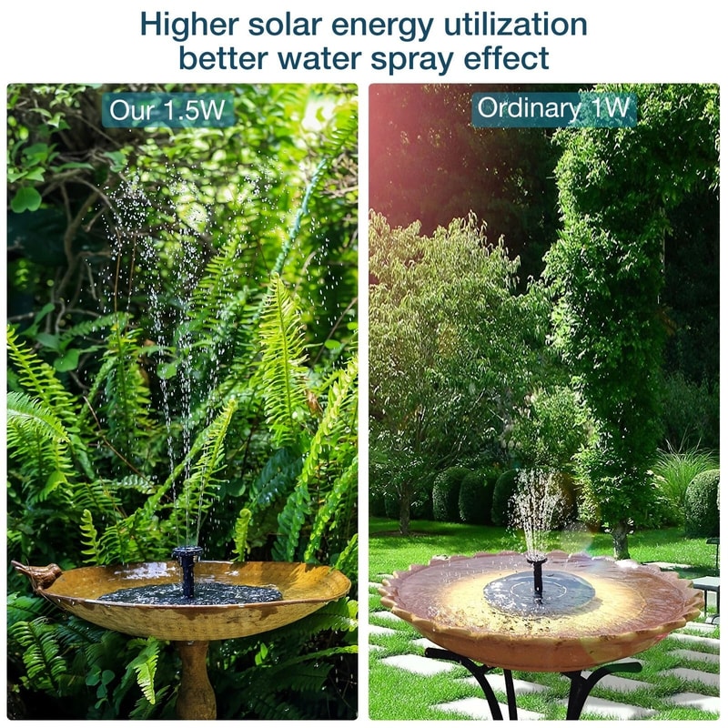 Solar Fountain Pump For Bird Bath Solar Power Nozzles 5