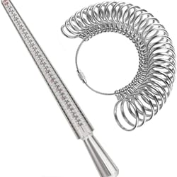 metal finger gauge mandrel sizer set accurate ring size measurement