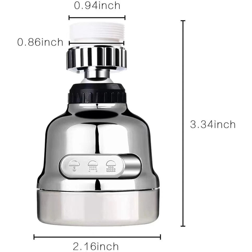 Rotating Faucet Head Nozzle Sprayer Water Saving Movable Kitchen Tap Attachment 10