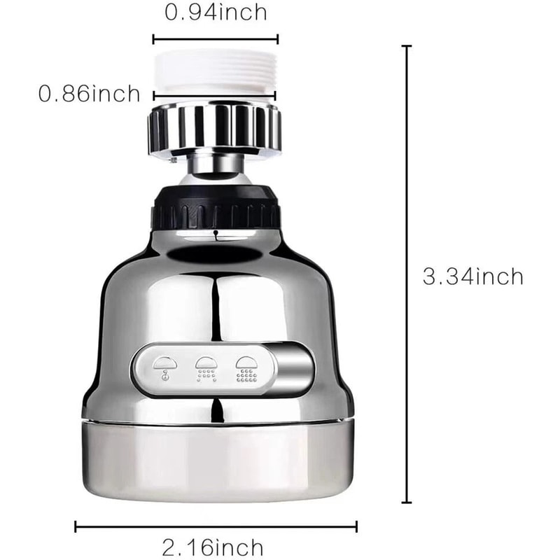 Rotating Faucet Head Nozzle Sprayer Water Saving Movable Kitchen Tap Attachment 10