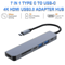 USB C Hub Adapter For Laptops Multiport Type C Connectivity 5