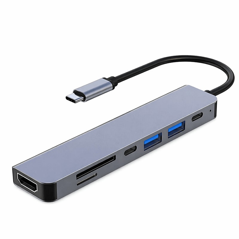 USB C Hub Adapter For Laptops Multiport Type C Connectivity 0