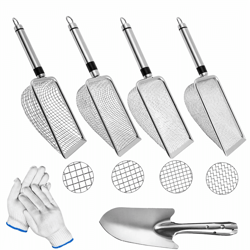 soil sifter set for gardening durable compost sifter with handle & glove