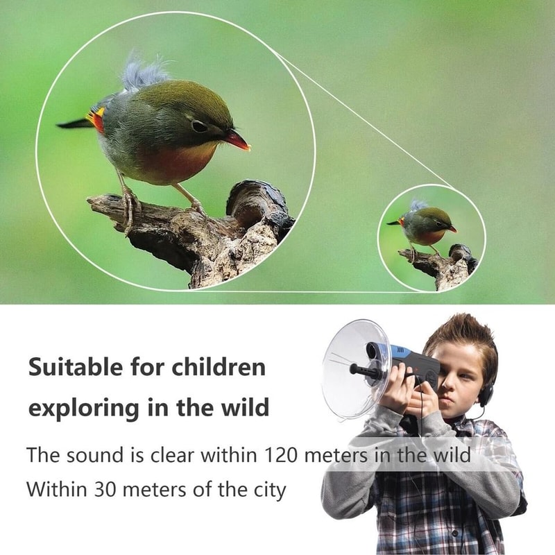 Bird Listening Device With Range Magnification Bionic Ear Sound Recorder 3