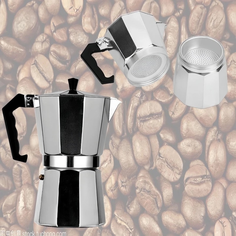 Italian Stovetop Espresso Maker Cup Aluminum Moka Pot Coffee Percolator 6