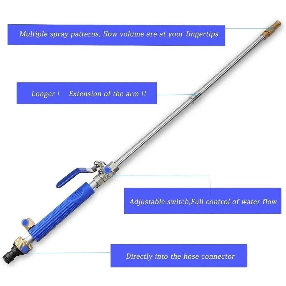High Pressure Hose Nozzle Power Washer Wand For Garden Hose Car Wash And Outdoor Cleaning 7