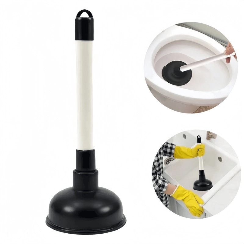 Heavy Duty Sink Plunger Drain Clog Remover For Bathroom Kitchen And Toilet 2