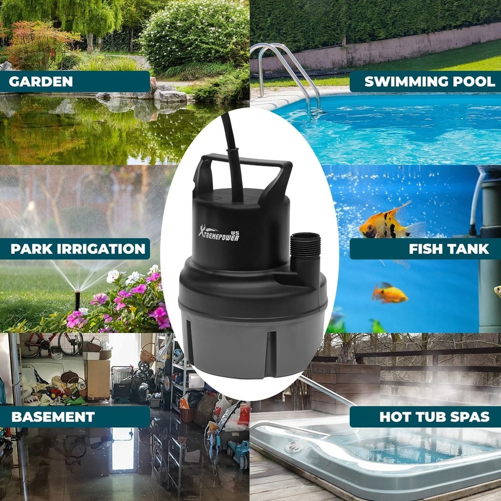 Submersible Utility Pump GPH Portable Water Drain Pump 1